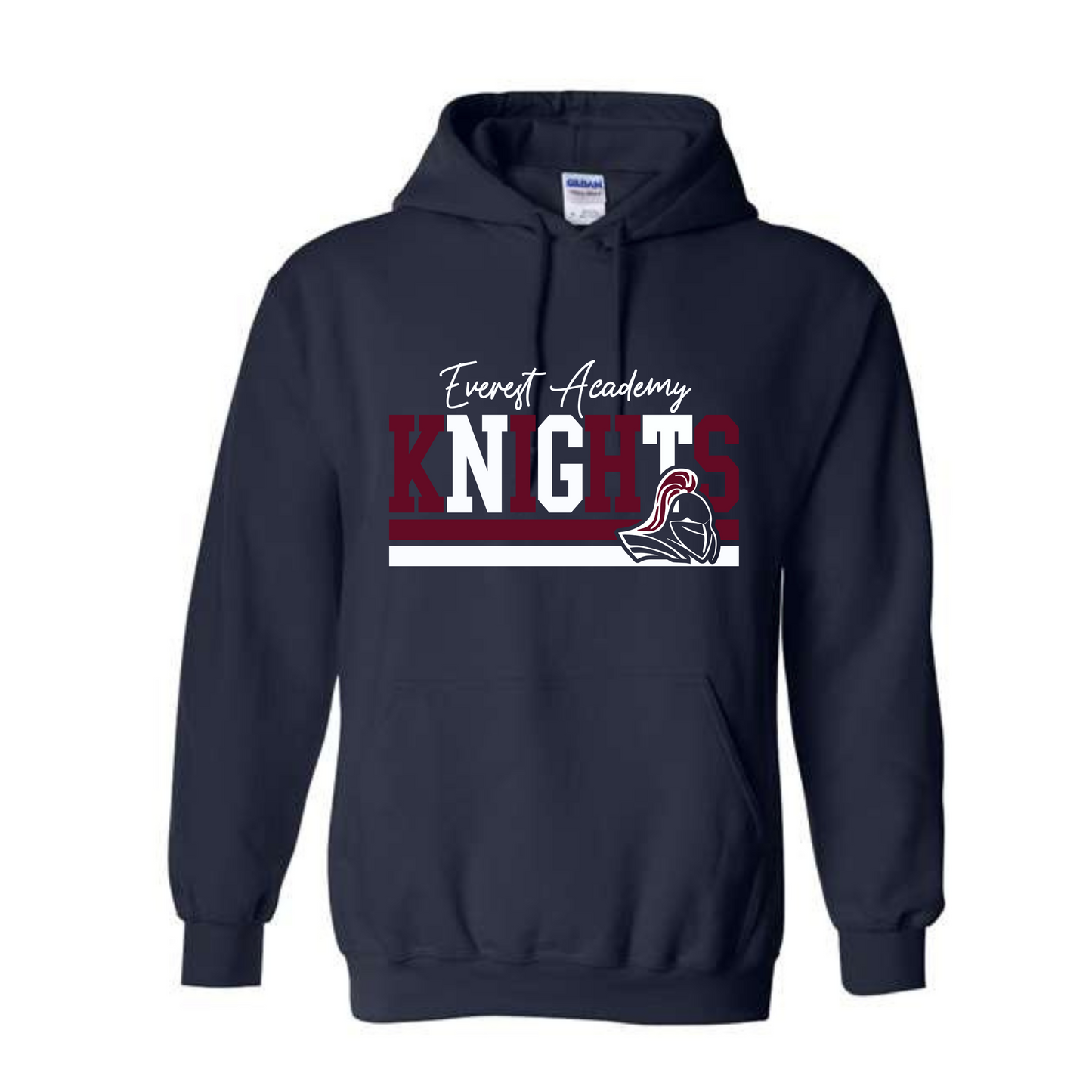 Adult Maroon/White Design Hoodie