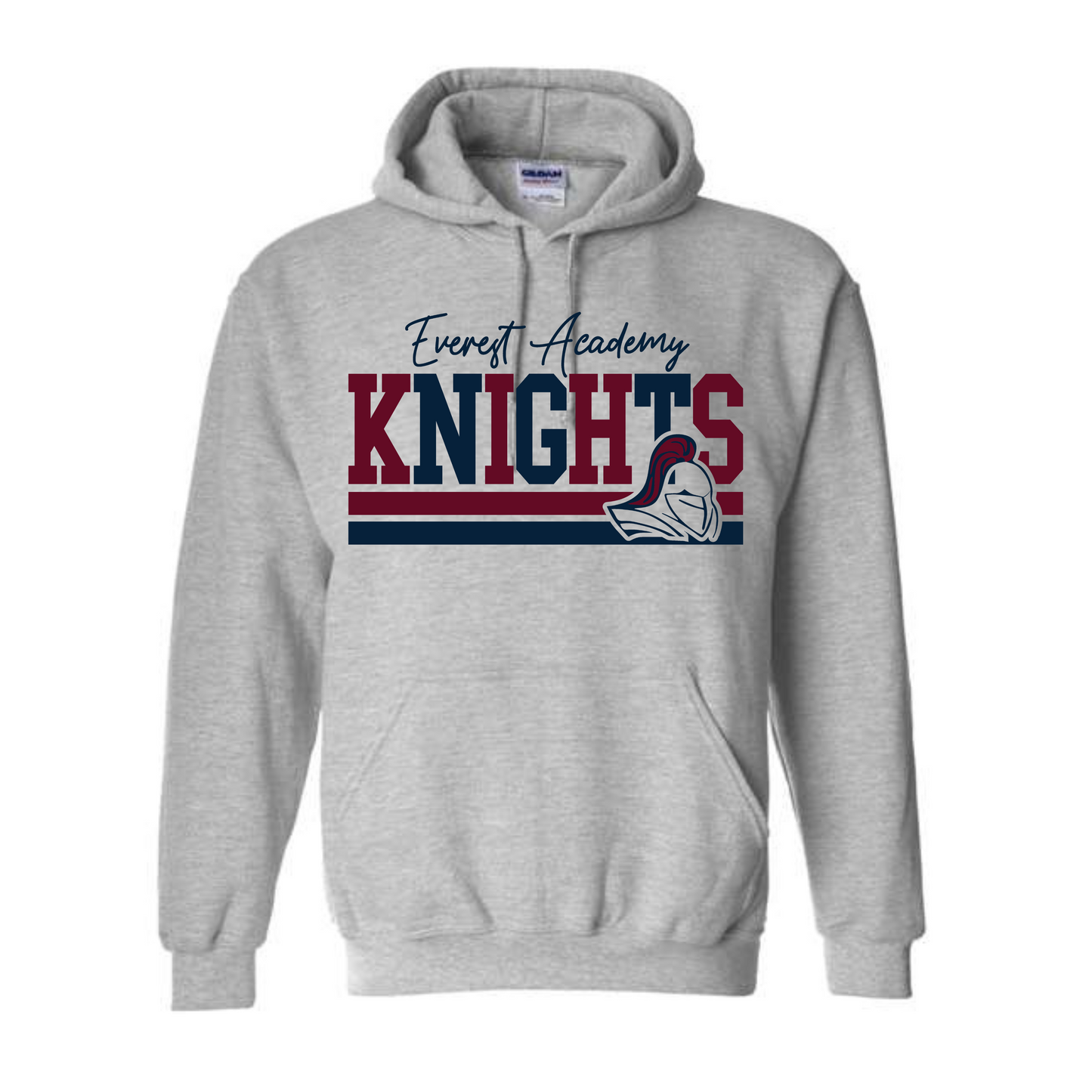 Adult Maroon/Navy Design Hoodie