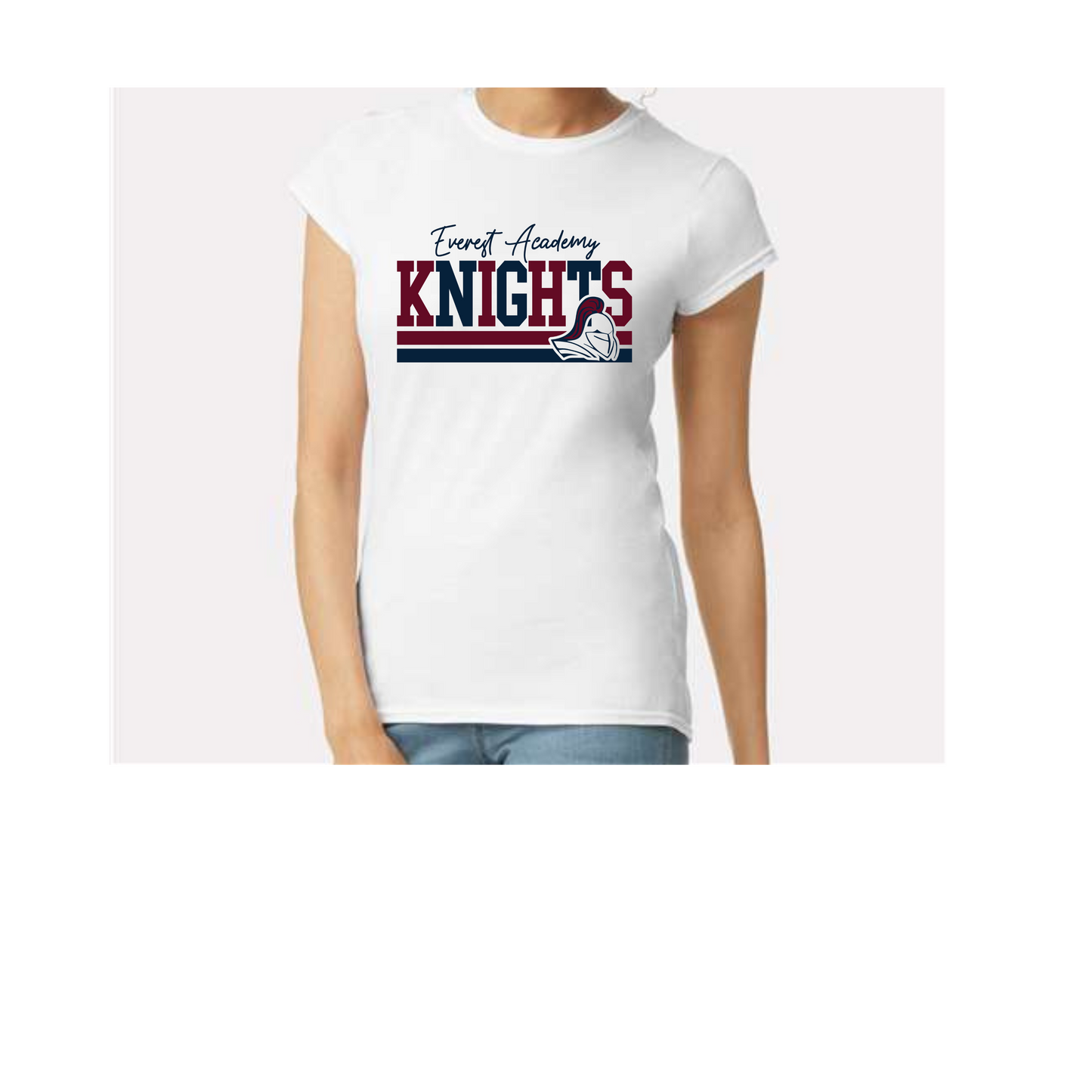 Maroon/Navy T-shirt Womens