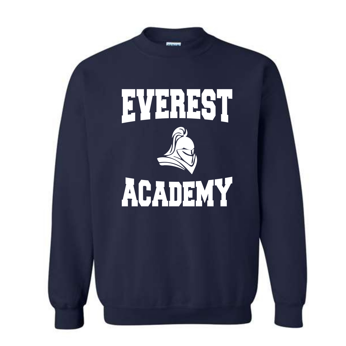 Youth White Everest Design Crewneck Sweatshirt
