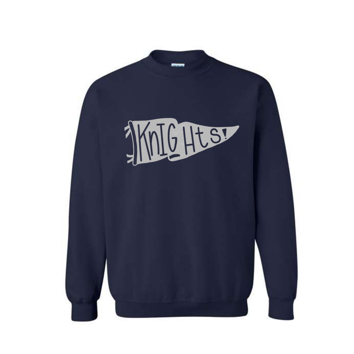Adult Gray Flag Design Crewneck Sweatshirt