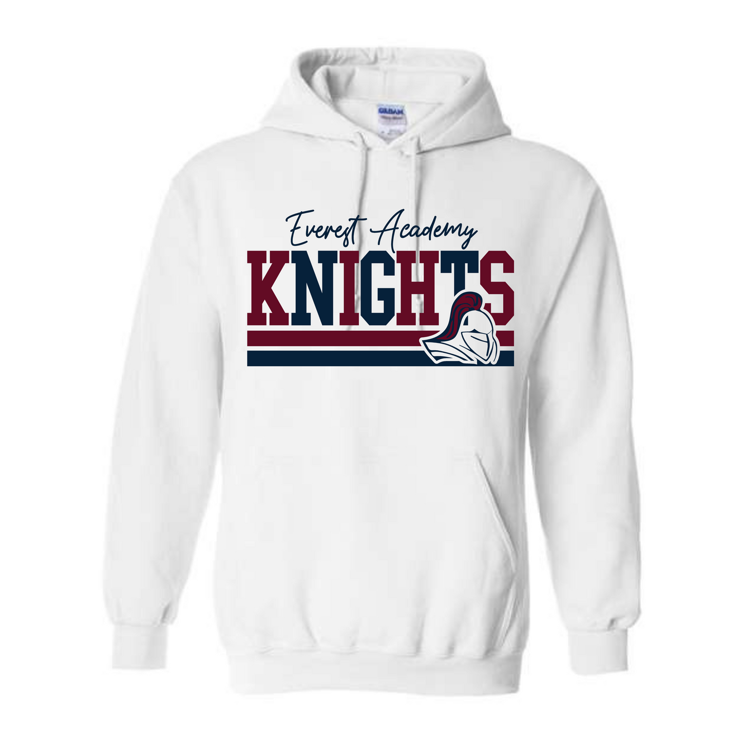 Adult Maroon/Navy Design Hoodie