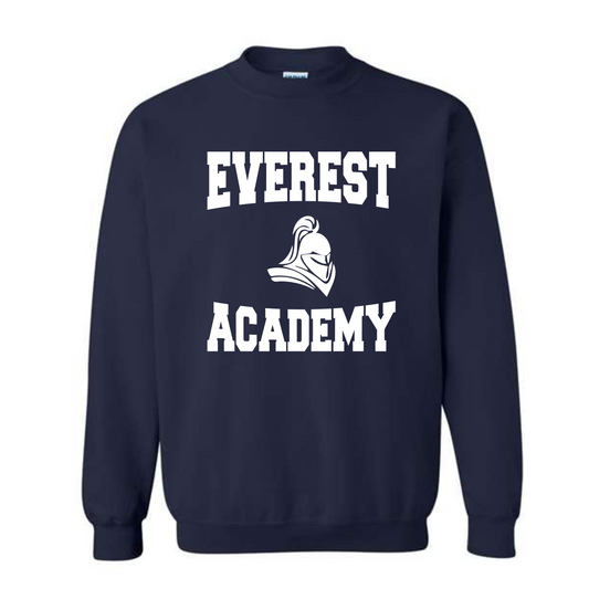 Youth White Everest Design Crewneck Sweatshirt